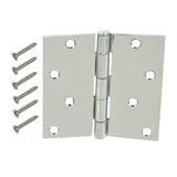 4 in. Chrome Square Corner Door Hinge
