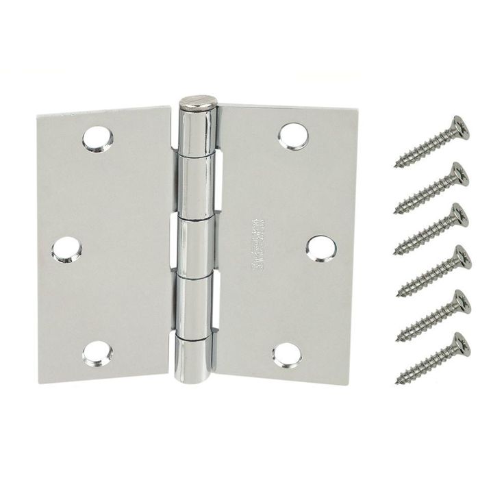 3-1/2 in. Square Corner Satin Nickel Door Hinge Value Pack (24-Pack)
