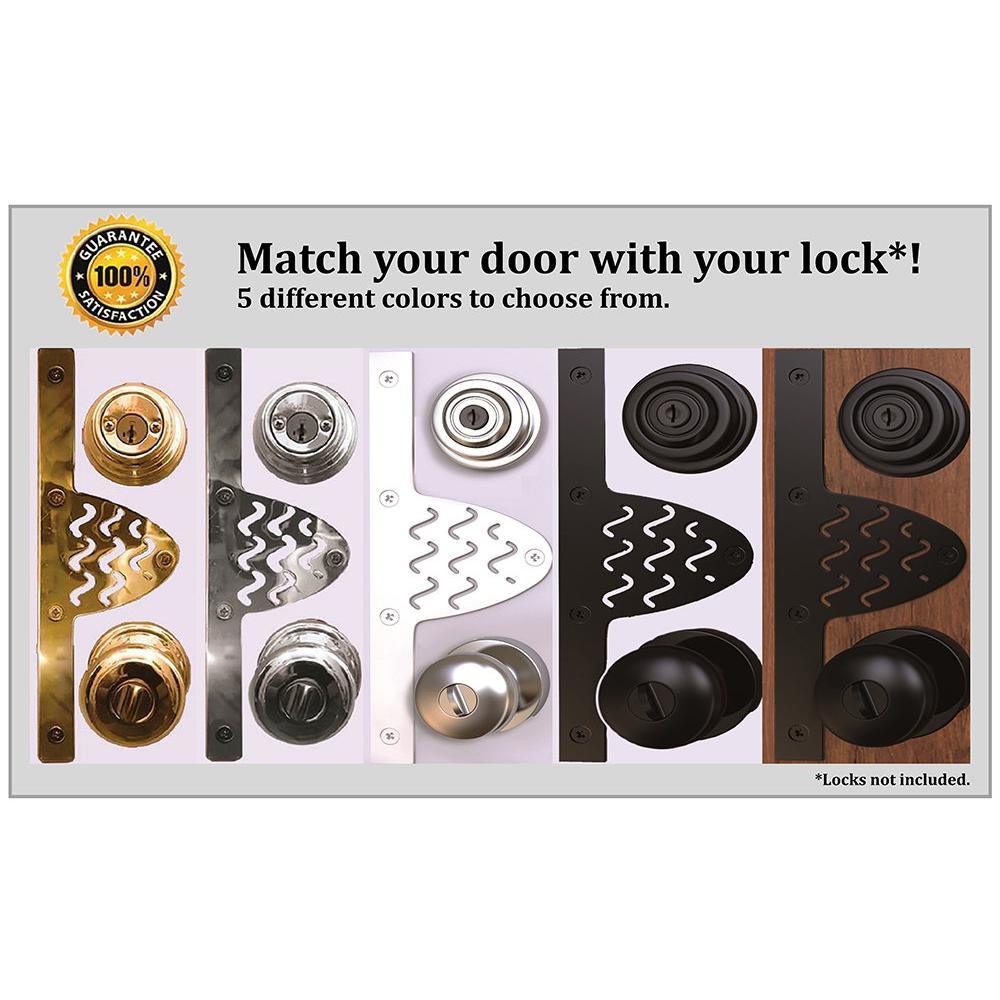 Home Protection Door Kit with Silver Decor Bracket and White Bars - Super Arbor