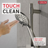 4-Spray 3.9 in. Single Wall Mount Handheld Shower Head in Stainless - Super Arbor