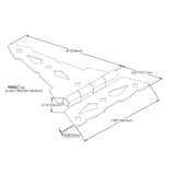 Everbilt 8 in. Black Decorative Gate Tee Hinge (2-Pack)