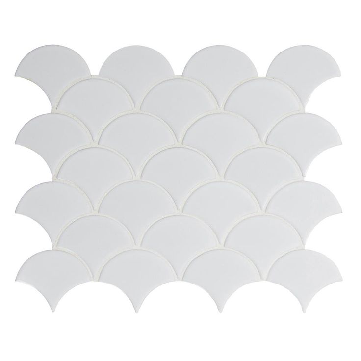 MSI Retro Gray Scallop 13.19 in. x 11.22 in. x 6mm Glossy Porcelain Mesh-Mounted Mosaic Tile (13.65 sq. ft. / case)