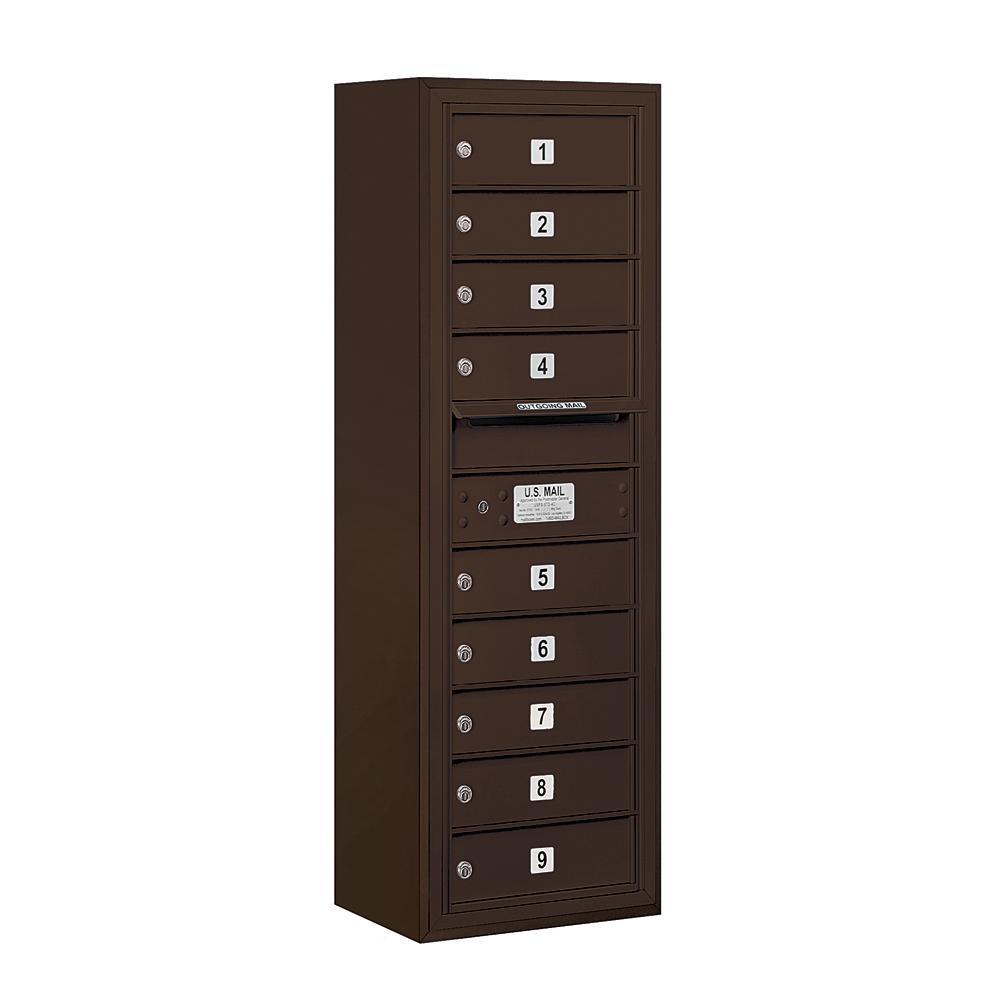 3800 Horizontal Series 9-Compartment Surface Mount Mailbox - Super Arbor