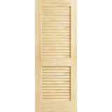 28 in. x 80 in. Unfinished Plantation Louver Louver Solid Core Wood Interior Door Slab - Super Arbor