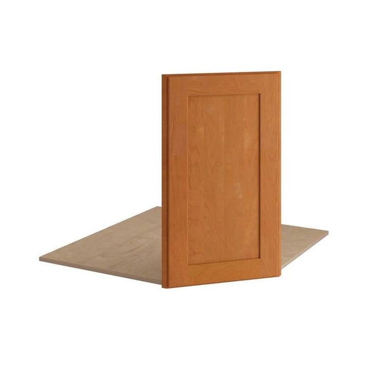 Home Decorators Collection Newport 17 in. W x 1.5 in. D x 34.5 in. H Assembled Plywood Corner Sink Base Kitchen Cabinet in Cinnamon with Soft Close
