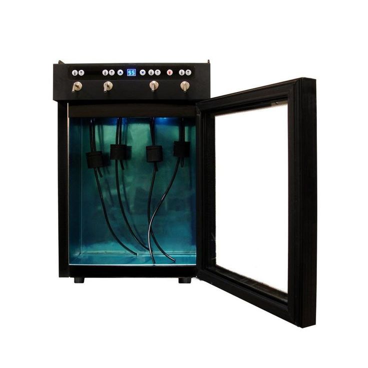 Vinotemp 4-Bottle Capacity Black Freestanding Wine Chiller