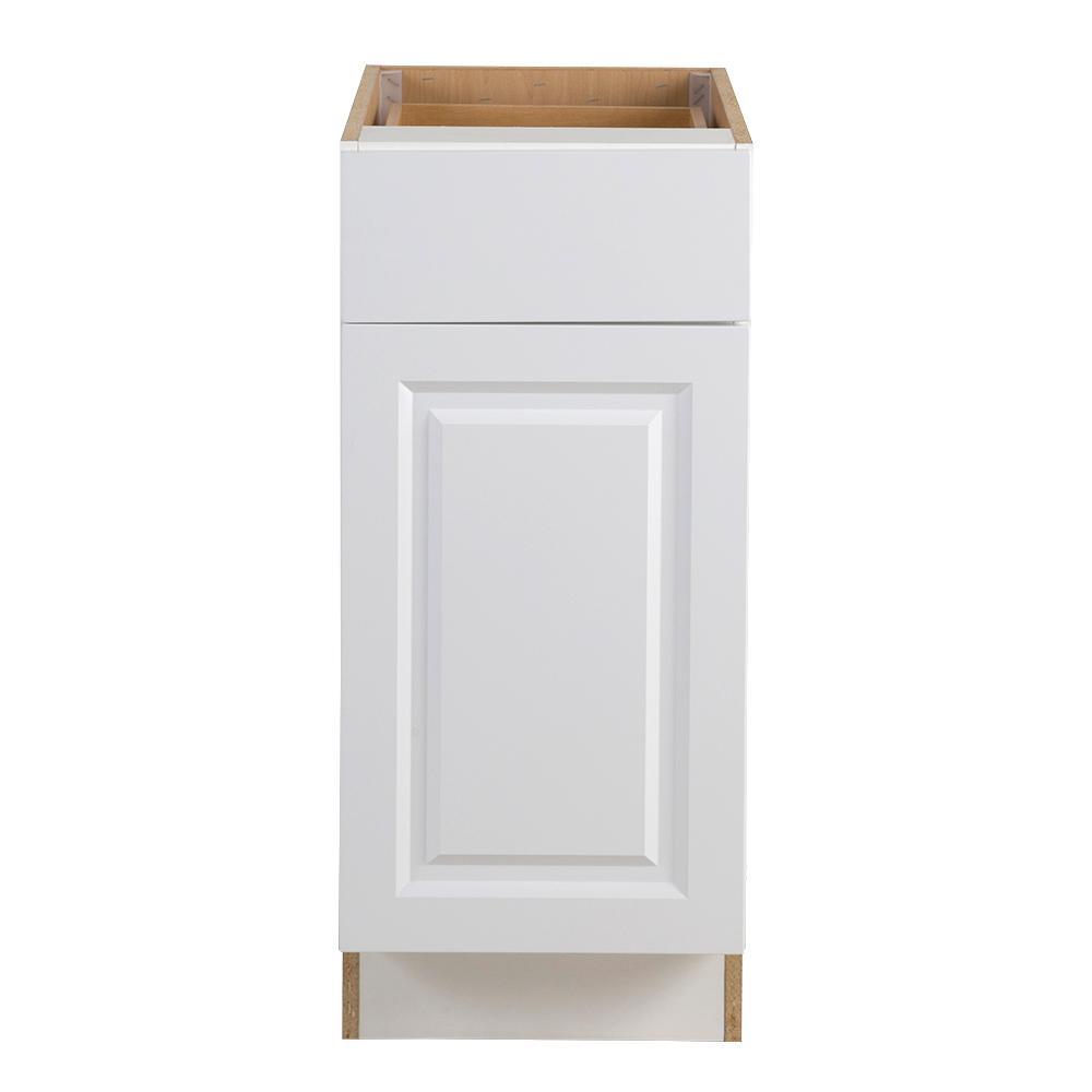 Benton Assembled 12x34.5x24.5 in. Base Cabinet with Soft Close Full Extension Drawer in White - Super Arbor