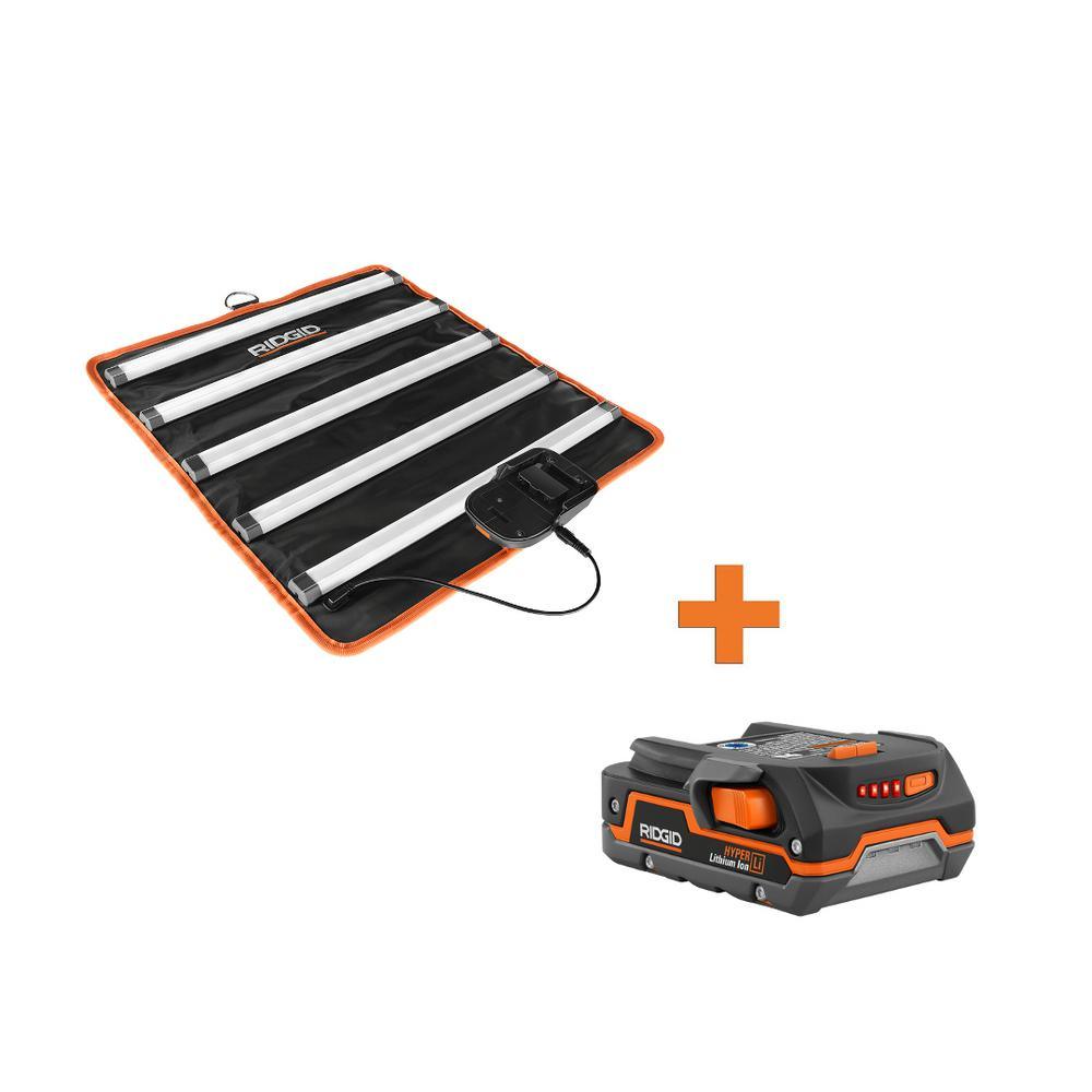 18-Volt Cordless LED Mat Light with 1.5 Ah Lithium-Ion Battery - Super Arbor