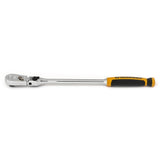 3/8 in. Drive 13 in. 90 Tooth Dual Material Locking Flex Head Teardrop Ratchet - Super Arbor
