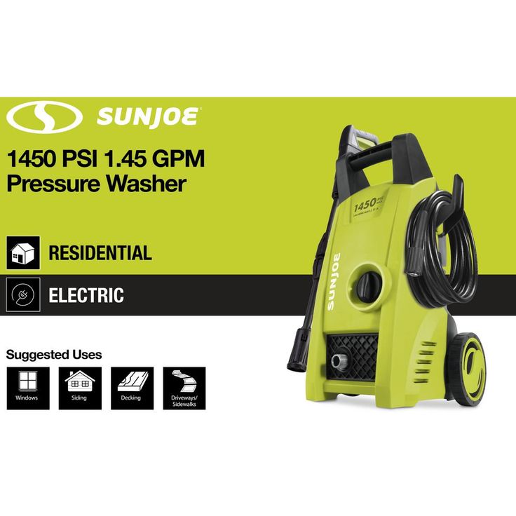 Sun Joe 1450 PSI 1.45 GPM 11.5 Amp Electric Pressure Washer