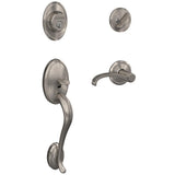 Custom Wakefield Aged Bronze Single Cylinder Door Handleset with Whitney Door Lever - Super Arbor