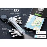 Pro Compact Multiple Key Holder with Tile Smart Location in White - Super Arbor