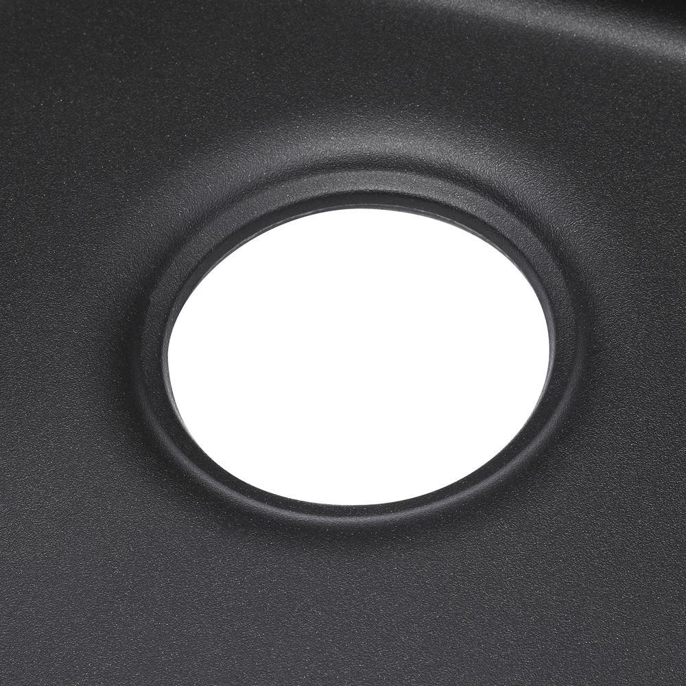 Kennon Dual Mount Neoroc Granite Composite 33 in. 1-Hole Double Bowl Kitchen Sink in Matte Black - Super Arbor