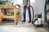 RYOBI ONE+ 18V Cordless 4.75 Gallon Wet/Dry Vacuum (Tool Only) with Hose, Crevice Tool, Floor Nozzle, and Extension Wands