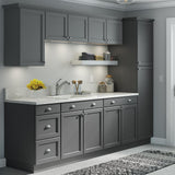 Easthaven Shaker Assembled 36x34.5x24 in. Frameless Sink Base Cabinet with False Drawer Front in Unfinished Beech - Super Arbor