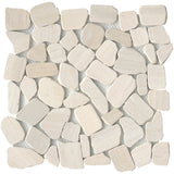 Emser Cultura 10-Pack Cream Natural Stone Pebble Mosaic Tile (12-in x 12-in Mesh)