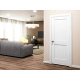30 in. x 80 in. x 1-3/8 in. Shaker White Primed 2-Panel Solid Core Wood Interior Slab Door - Super Arbor