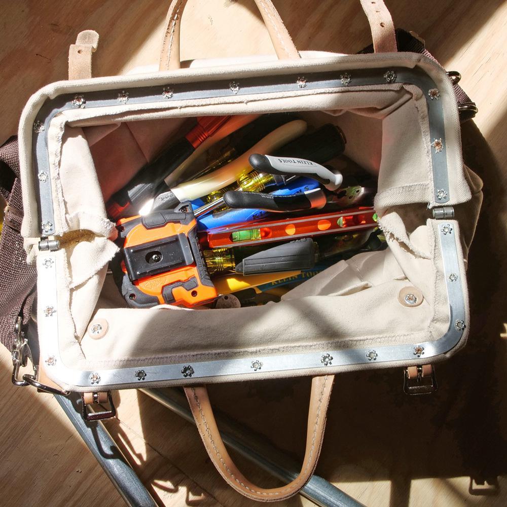 Deluxe Tool Bag, Canvas, 13 Pockets, 16-Inch - Super Arbor