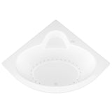 Jaspers 5 ft. Acrylic Corner Drop-in Air Bathtub in White - Super Arbor
