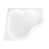 Beryl 5 ft. Acrylic Center Drain Corner Drop-in Non-Whirlpool Bathtub in White - Super Arbor
