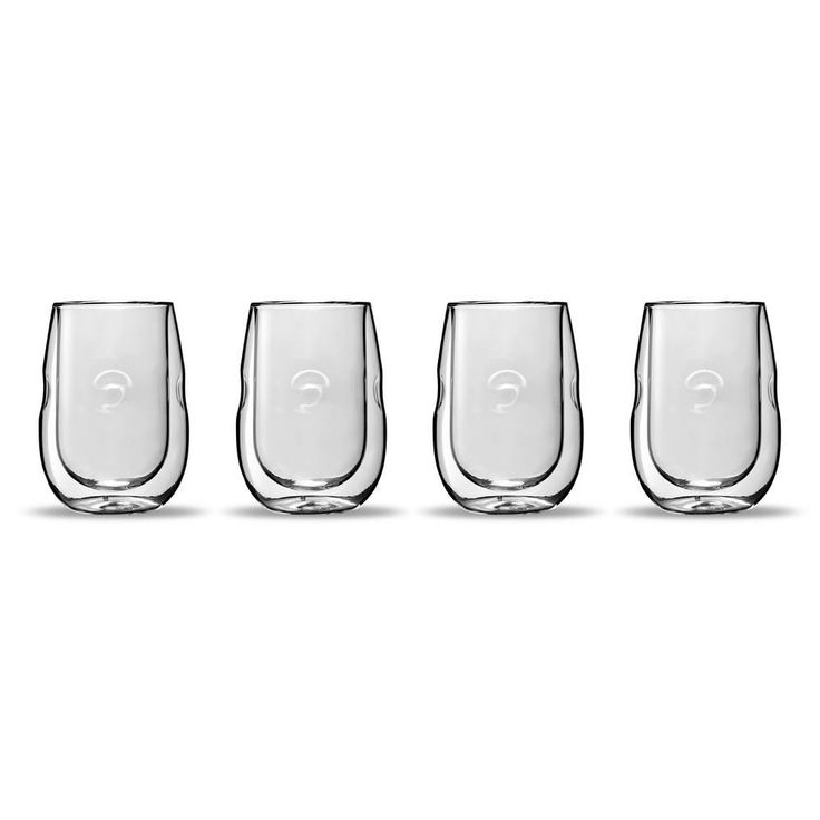 Moderna Artisan Series Double Wall Insulated Wine and Beverage Glasses (Set of 4)
