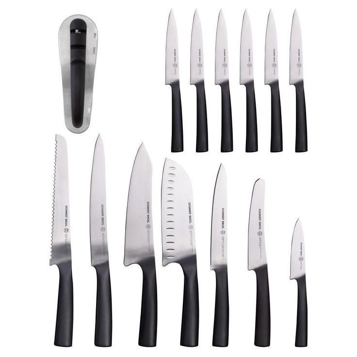 15-Piece Stainless Steel Carbon 6-Cutlery Set with Acacia Downtown Knife Block