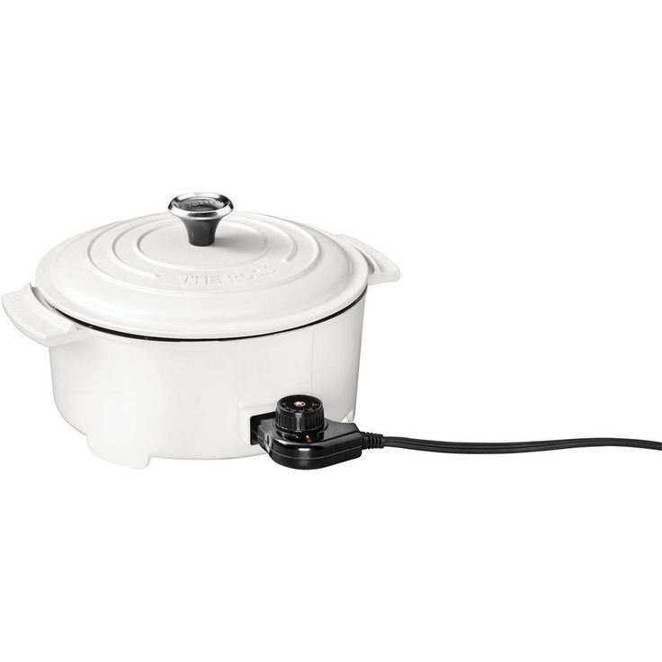 THE ROCK 3.2 Qt. White Electric Casserole Slow Cooker