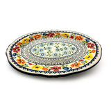 Luxembourg 14 in. Multicolored Stoneware Oval Platter