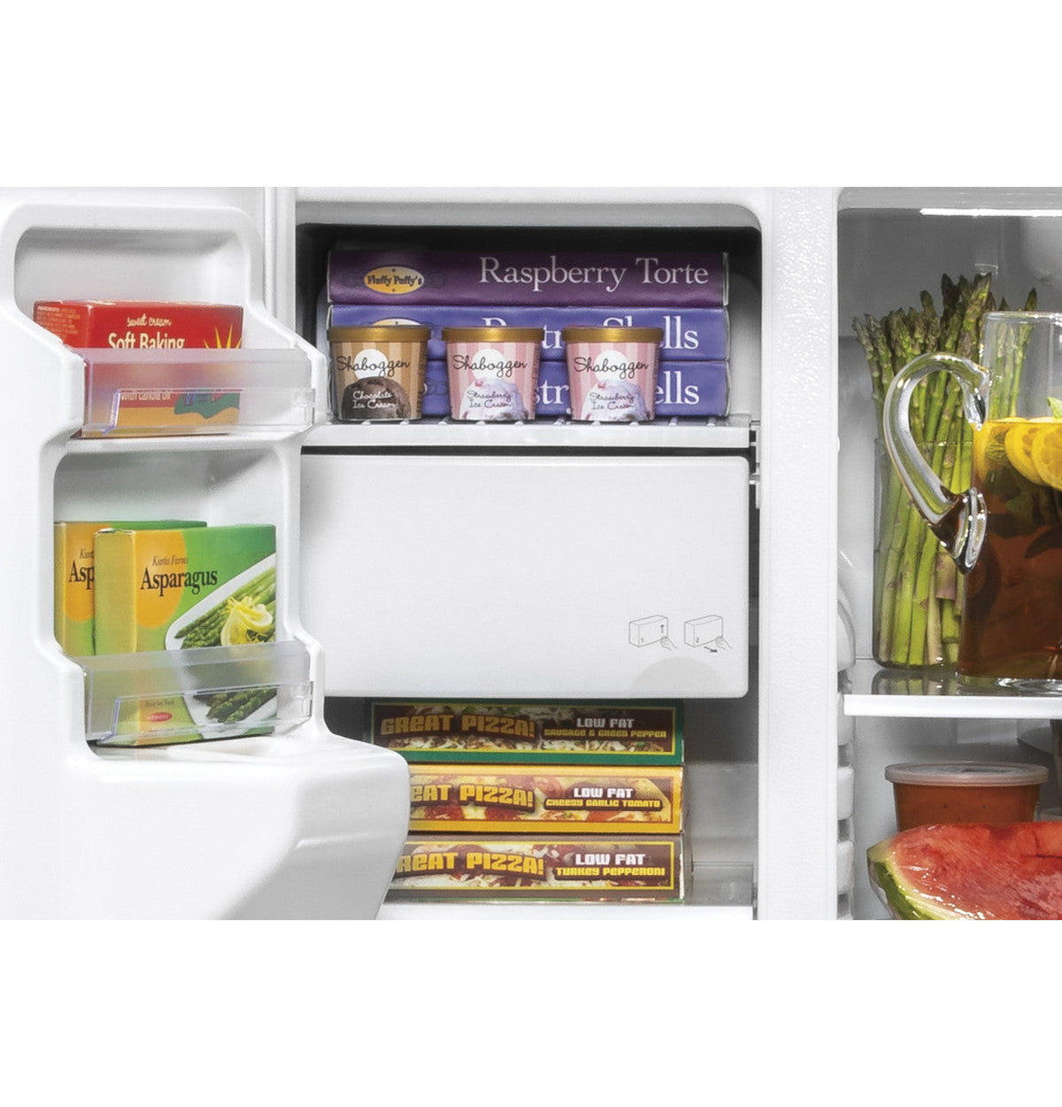 GE 21.8 cu. ft. Side-by-Side Refrigerator, Fingerprint Resistant Stainless Steel, Counter-Depth (GZS22IYNFS)