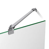 DreamLine Aqua Ultra 48 in. W x 58 in. H Semi-Frameless Hinged Tub Door, Brushed Nickel