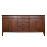 Madison 72 in. W x 21 in. D x 34 in. H Vanity Cabinet Only in Tobacco - Super Arbor