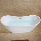 70 in. Luxury Acrylic Flatbottom Soaking Bathtub Spa in White with Oil Rubbed Bronze Trim - Super Arbor