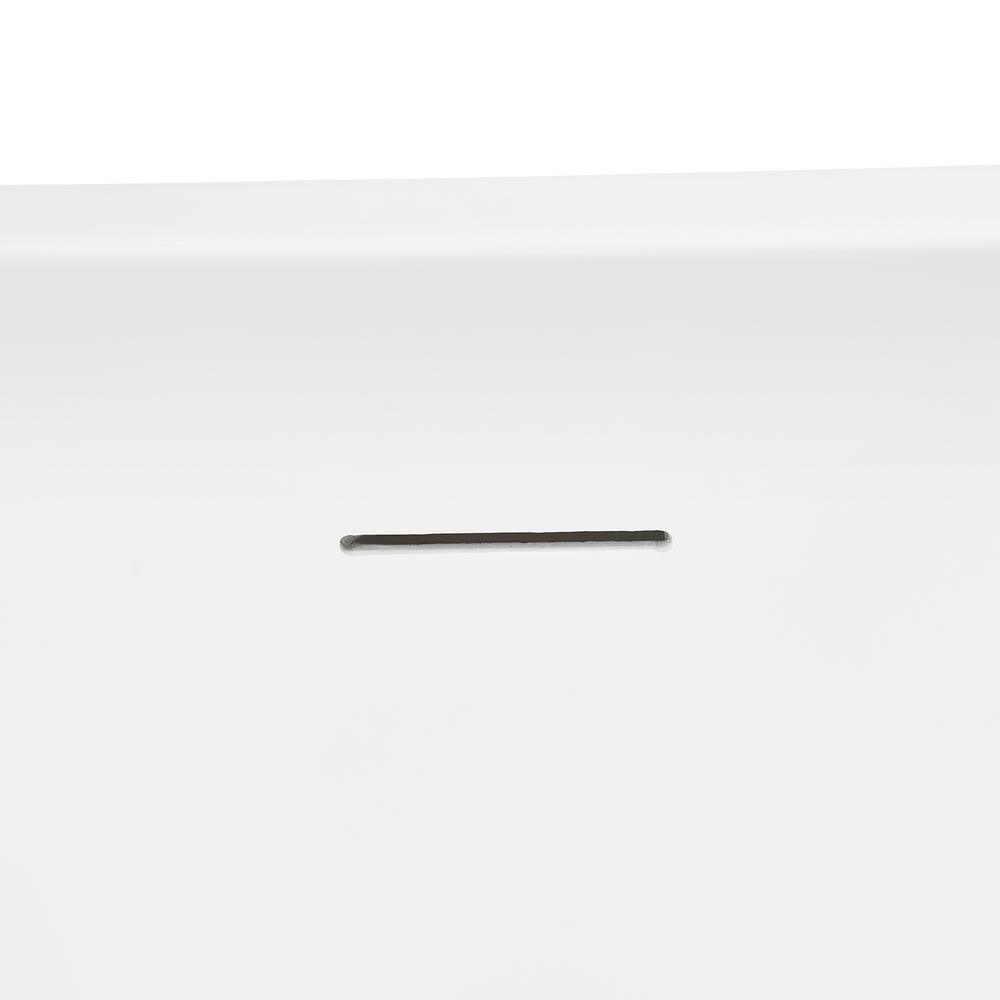 59 in. Fiberglass Double Ended Flatbottom Non-Whirlpool Bathtub in Glossy White - Super Arbor