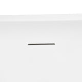 59 in. Fiberglass Double Ended Flatbottom Non-Whirlpool Bathtub in Glossy White - Super Arbor