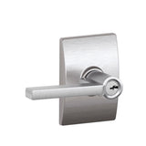 Custom Latitude Matte Black Century Trim Keyed Entry Door Lever - Super Arbor