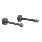 1/2 in. Black Pipe 10 in. L Wall Mounted Shelf Bracket Kit (2-Pack)