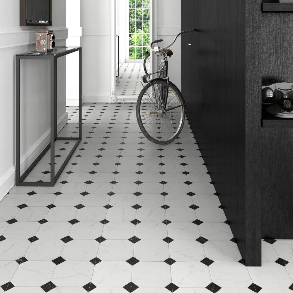 Merola Tile Betera Jet Blanco 13-1/8 in. x 13-1/8 in. Ceramic Floor and Wall Tile (11.18 sq. ft. / case)