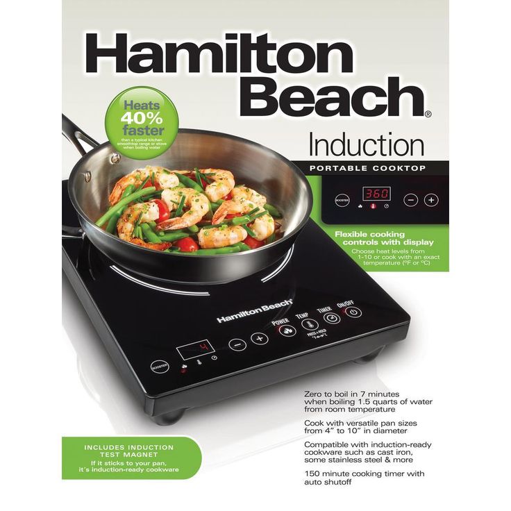 Single Burner 10 in. Black Induction Cooktop