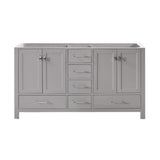 Caroline Avenue 60 in. W Bath Vanity Cabinet Only in Cashmere Gray - Super Arbor