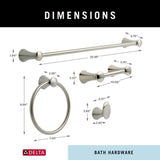 DELTA 4-Piece Lahara Decorative Bathroom Hardware Set