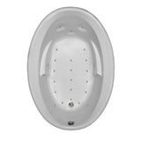 60 in. Acrylic Oval Drop-in Air Bathtub in White - Super Arbor
