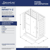 Infinity-Z 36 in. x 48 in. Semi-Frameless Sliding Shower Door in Brushed Nickel with Center Drain Base and BackWalls - Super Arbor