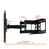 32 in. to 70 in. Full Motion Articulation Wall Mount - Super Arbor
