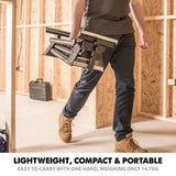 Compact Folding Miter Saw Stand with Quick Release Mounting Brackets - Super Arbor