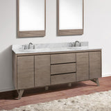 Coventry 72 in. Vanity Cabinet Only in Gray Teak - Super Arbor