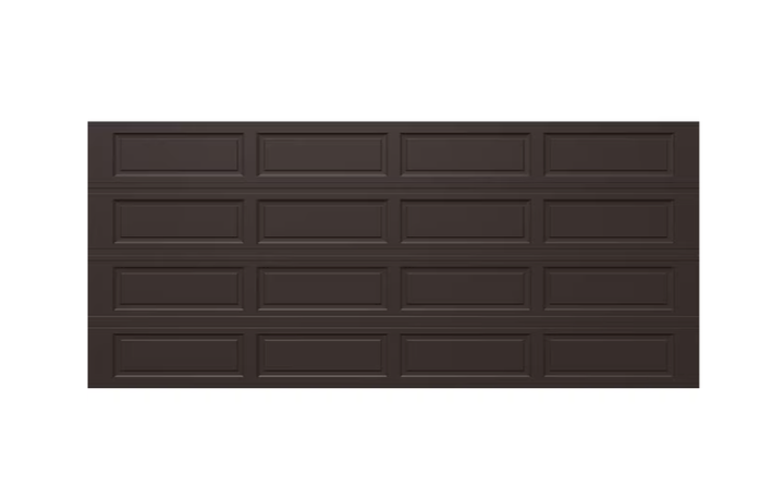 Wayne Dalton Classic Steel Model 9100 16-ft x 7-ft Insulated Brown Double Garage Door