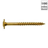#8 x 2 in. Star Drive Low Profile Washer Head Cabinet Wood Screw (100-Piece per Pack)