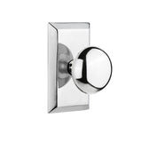 Studio Plate 2-3/8 in. Backset Oil-Rubbed Bronze Privacy Bed/Bath New York Door Knob - Super Arbor