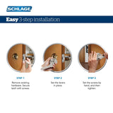 Schlage FB50 Flair Flair Aged Bronze Single-Cylinder Deadbolt Reversible Keyed Entry Door Handle Combo Pack (1 Handle and 1 Deadbolt)