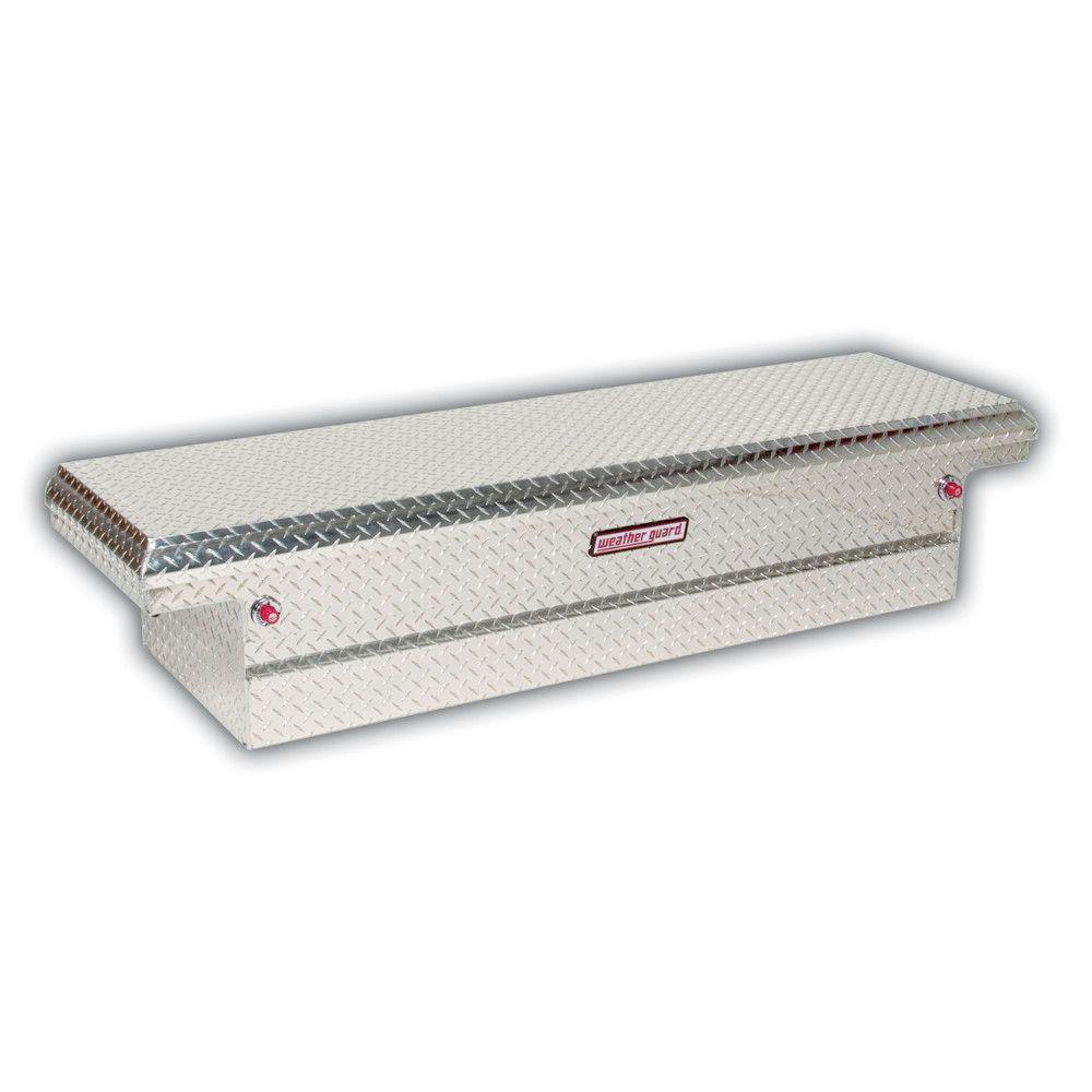 Weather Guard 71.5 in. Diamond Plate Aluminum Full Size Crossbed Truck Tool Box - Super Arbor